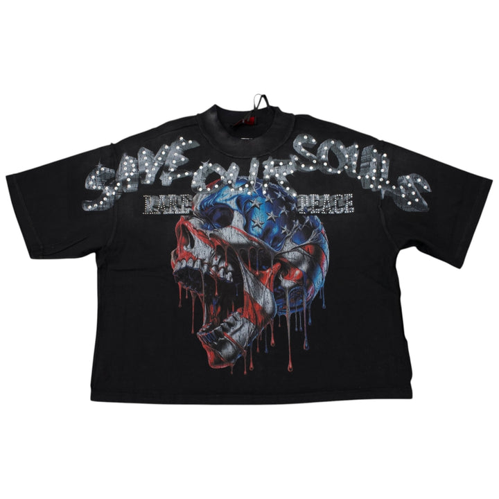 Rare Peace RT5050 End Of Era Crop Shirt Black