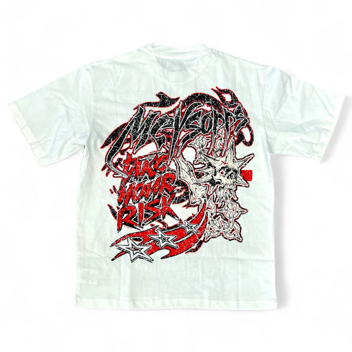 Me Vs Opps Honorable Fighter Crop Tee White
