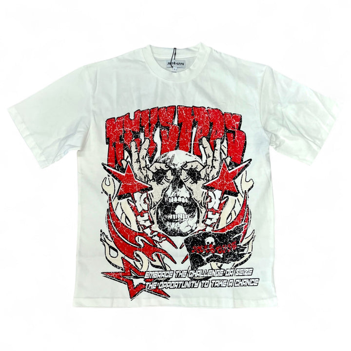 Me Vs Opps Honorable Fighter Crop Tee White