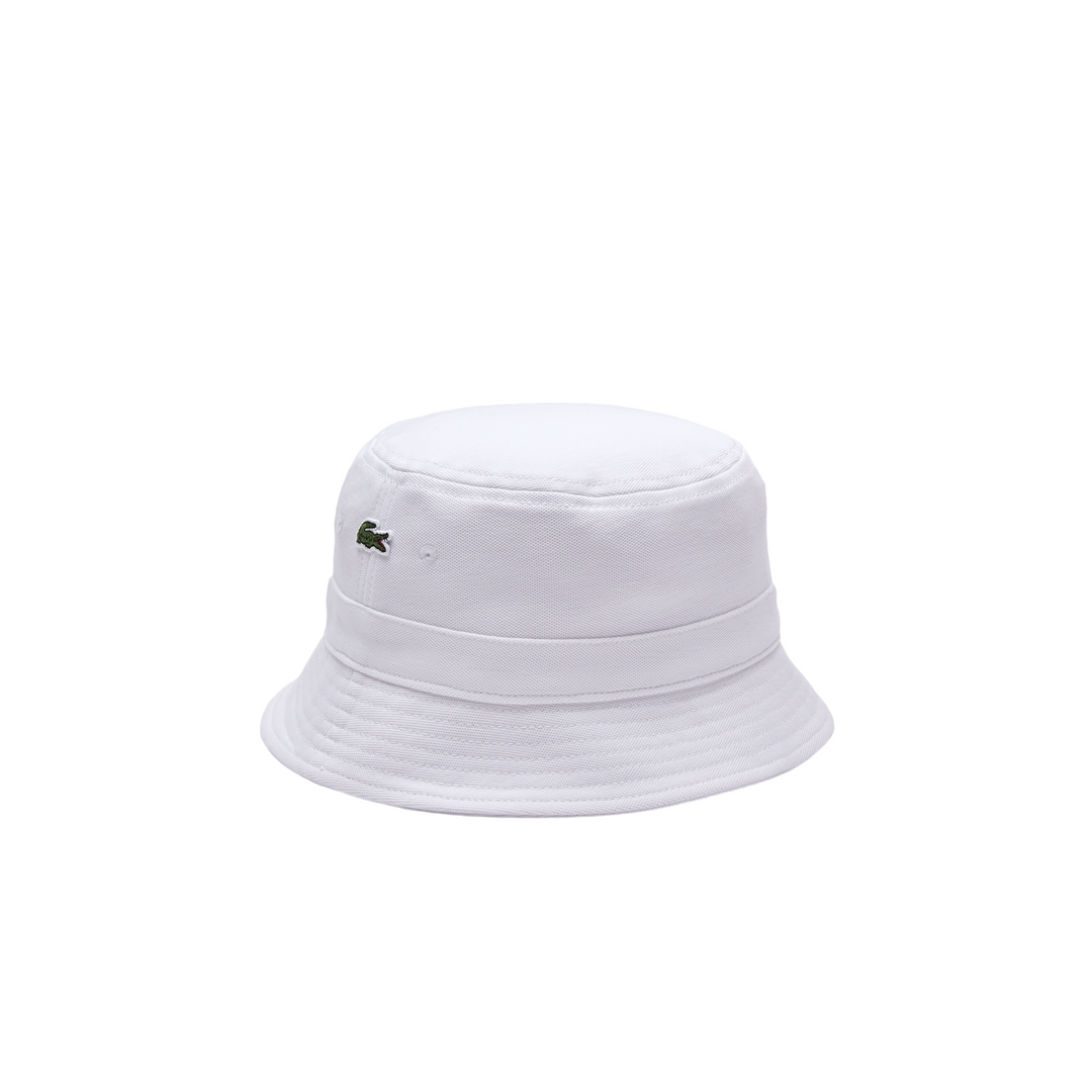 Lacoste Unisex Organic Cotton Bucket Hat White