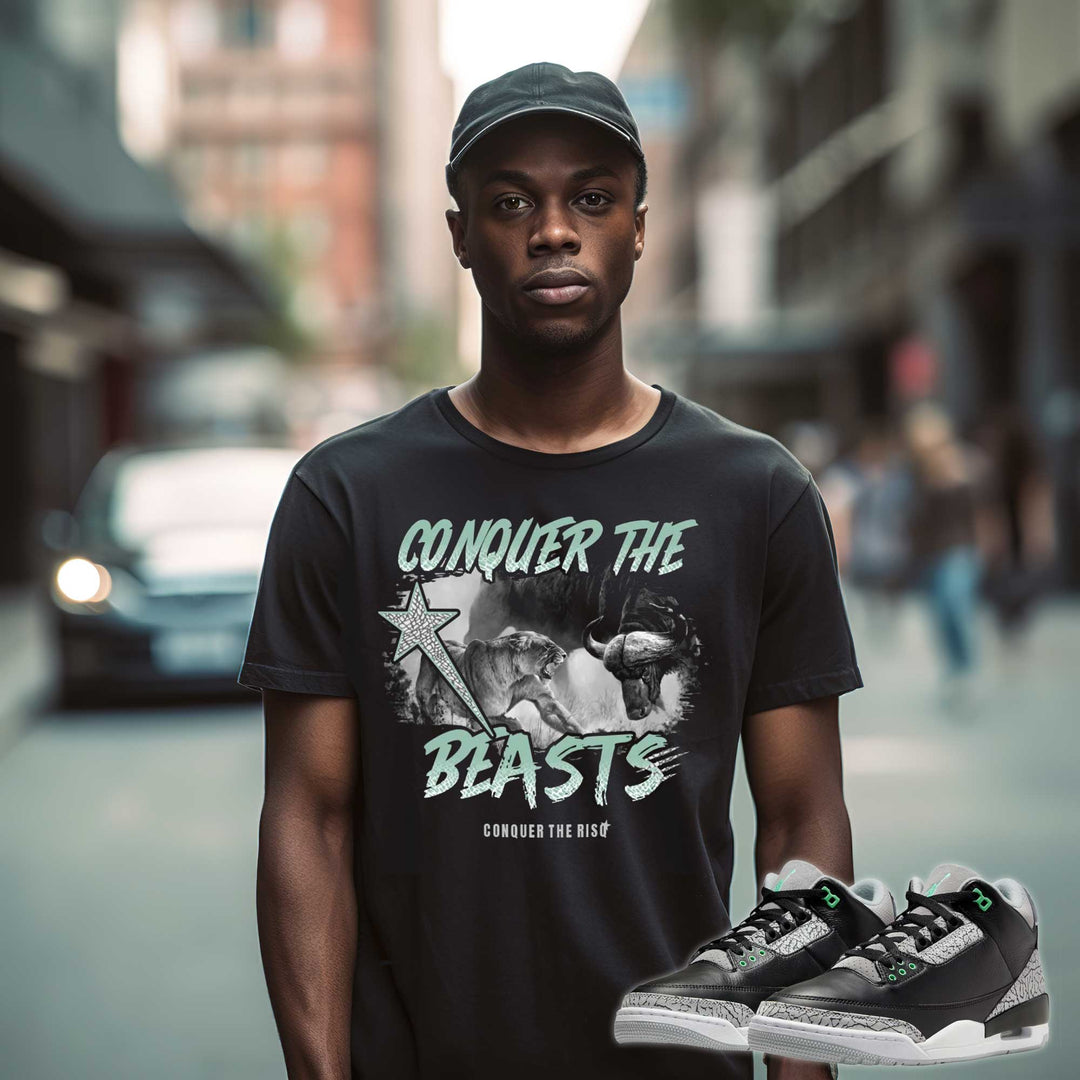 Risq Takers Conquer The Beasts Tee Blk/Mint