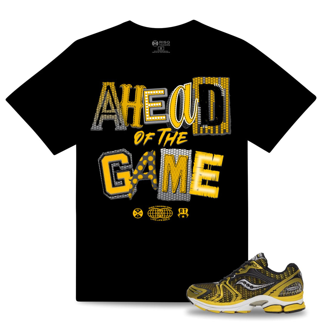 Risq Takers Ahead Of The Game Tee Black With Yellow