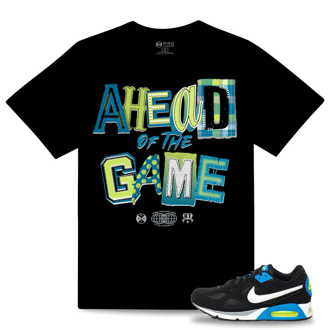 Risq Takers Ahead Of the Game Tee Blue And Green