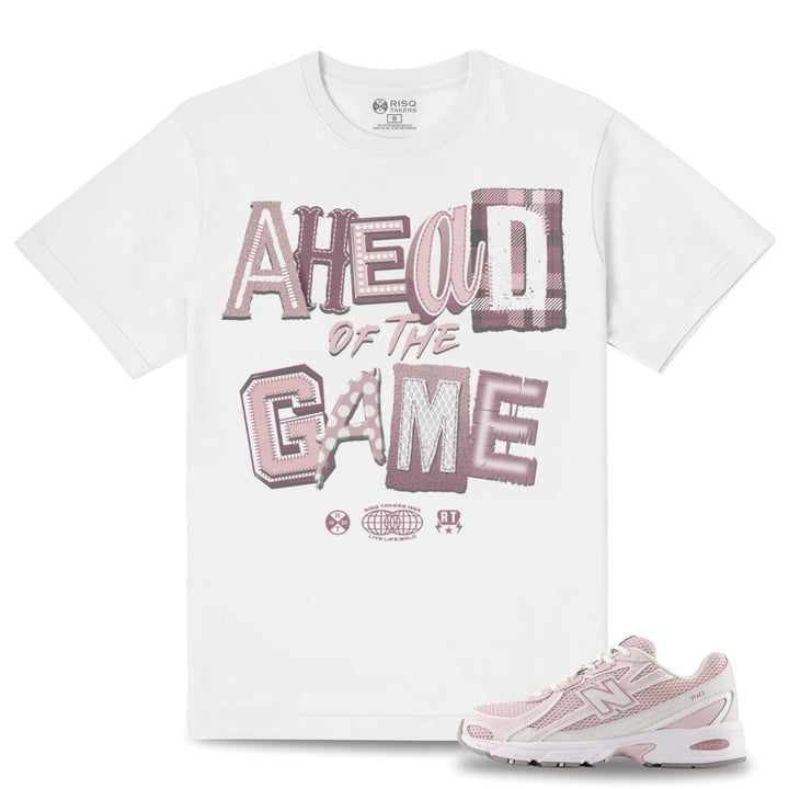 Risq Takers Ahead Of The Game Tee White Pink Combo
