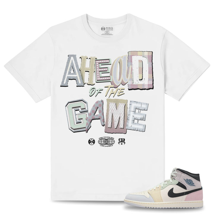 Risq Takers Ahead Of The Game Tee White Multi Pastel Combo