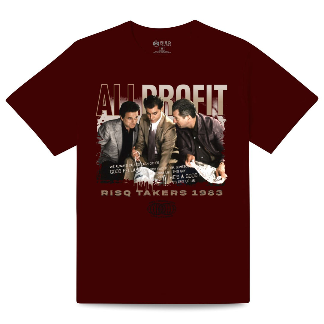 Risq Takers All Profit Tee Burgundy