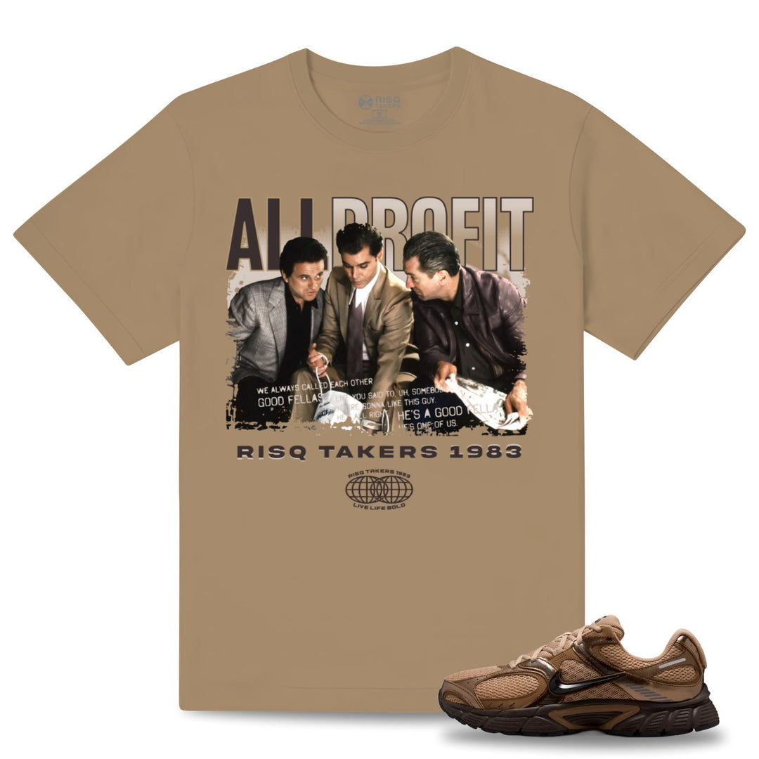 Risq Takers All Profit Tee Khaki and Brown
