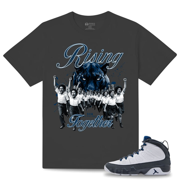 Risq Takers Rising Together Tee Grey And Blue  Combo