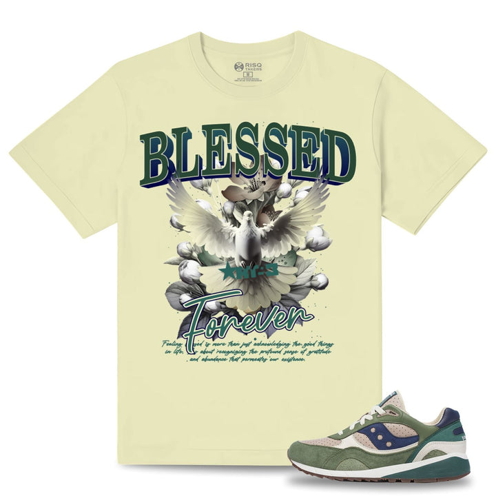 Risq Takers Blessed Tee Nat/Grn  Combo