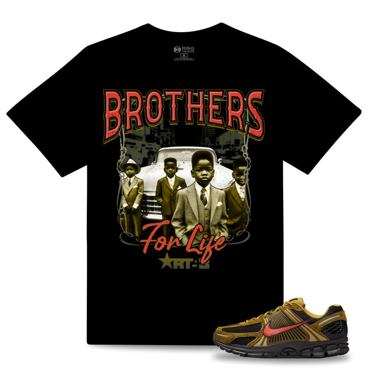 Risq Takers Brothers Tee Black Red Olive  Combo