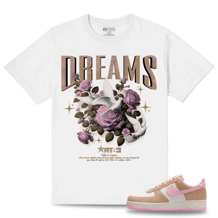 Risq Takers Dream Tee White With Pink  Combo