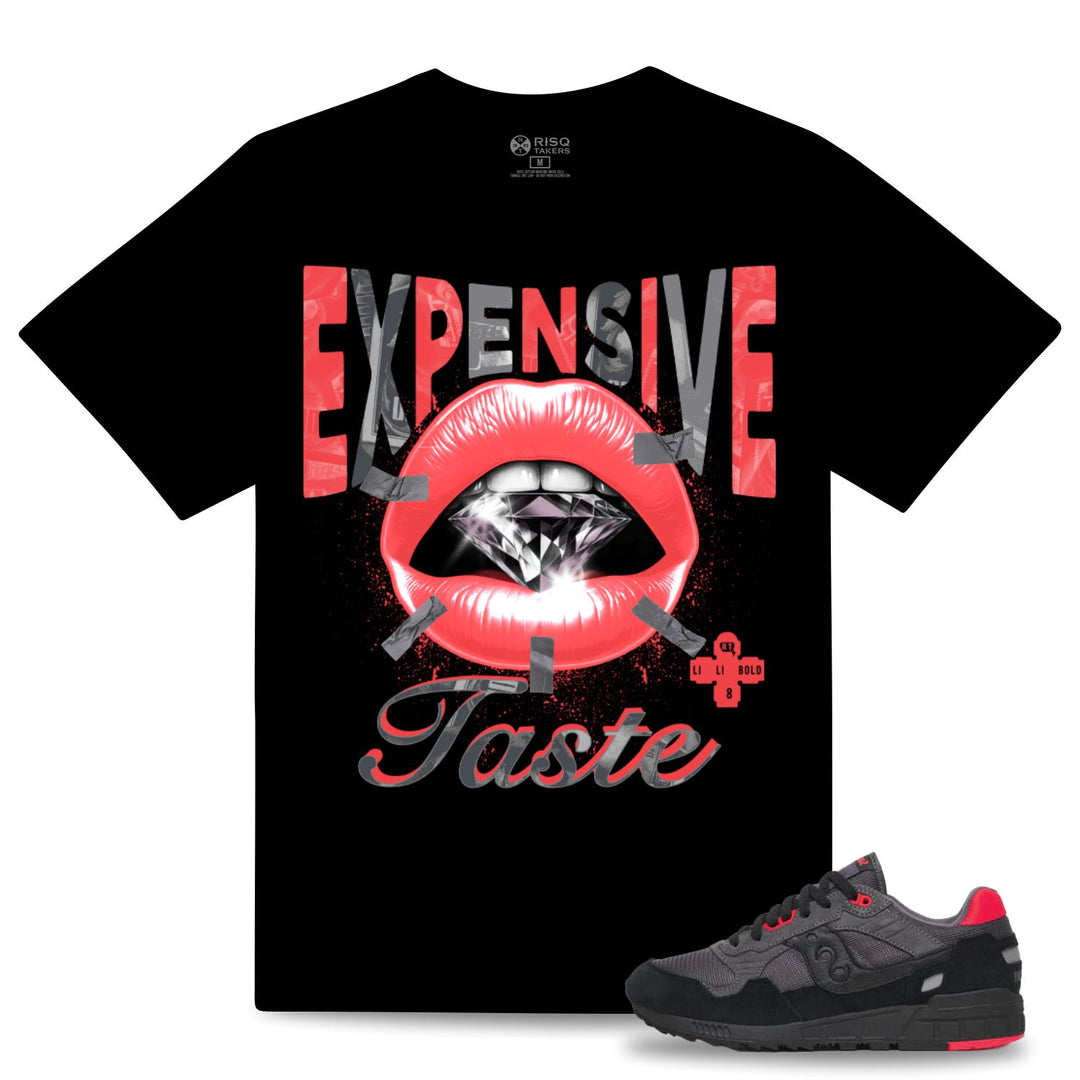 Risq Takers Expensive Taste Tee Black Infrared and Gray