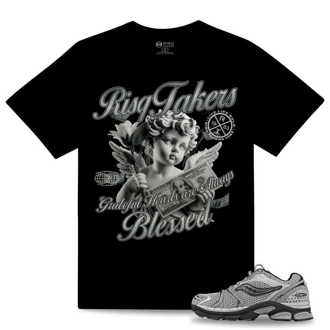 Risq Takers Grateful Hearts are Always Blessed Tee