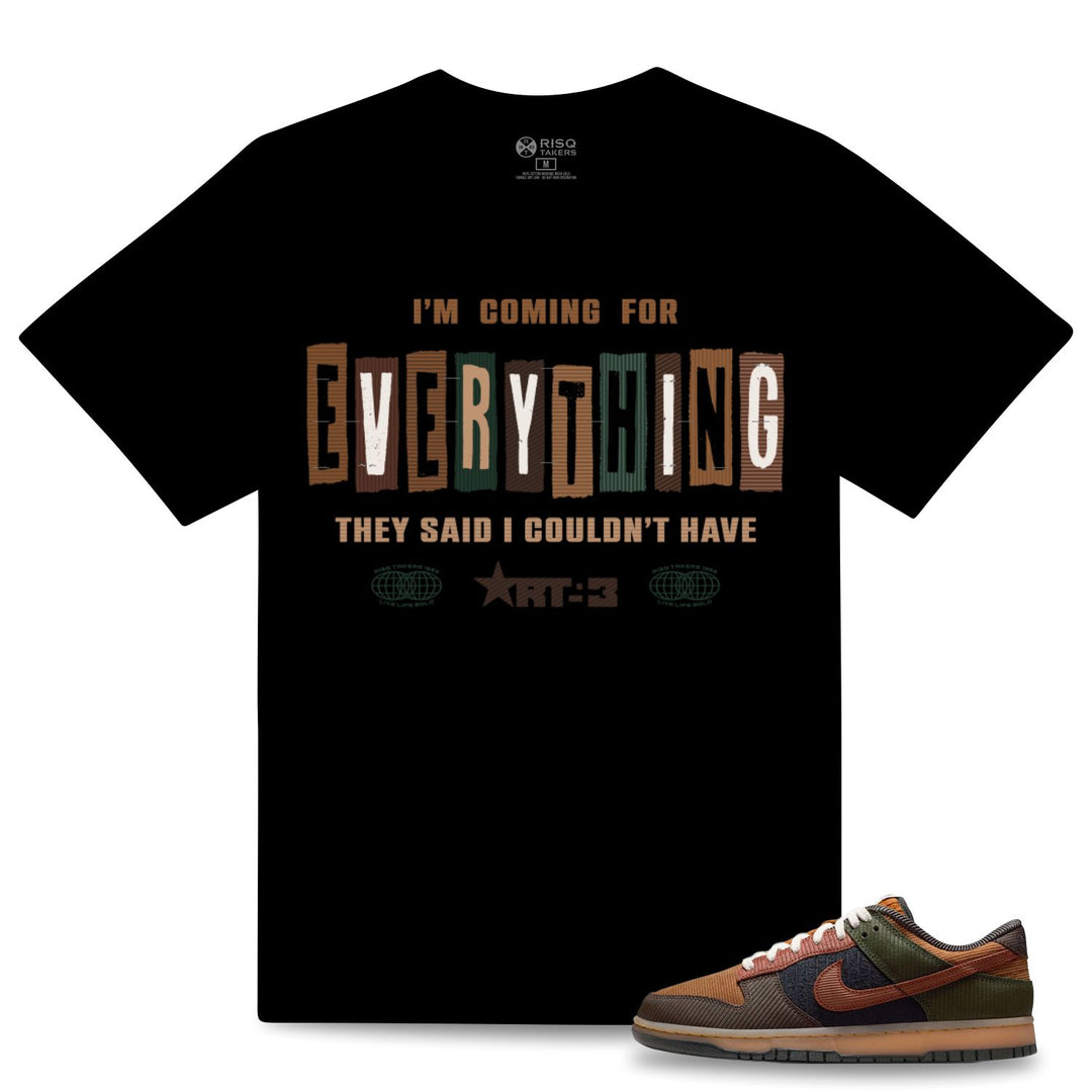 Risq Takers Coming For Everything Tee Black With Brown