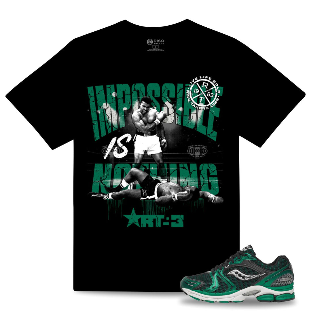 Risq Takers Impossible is Nothing Tee Black/Drk Green