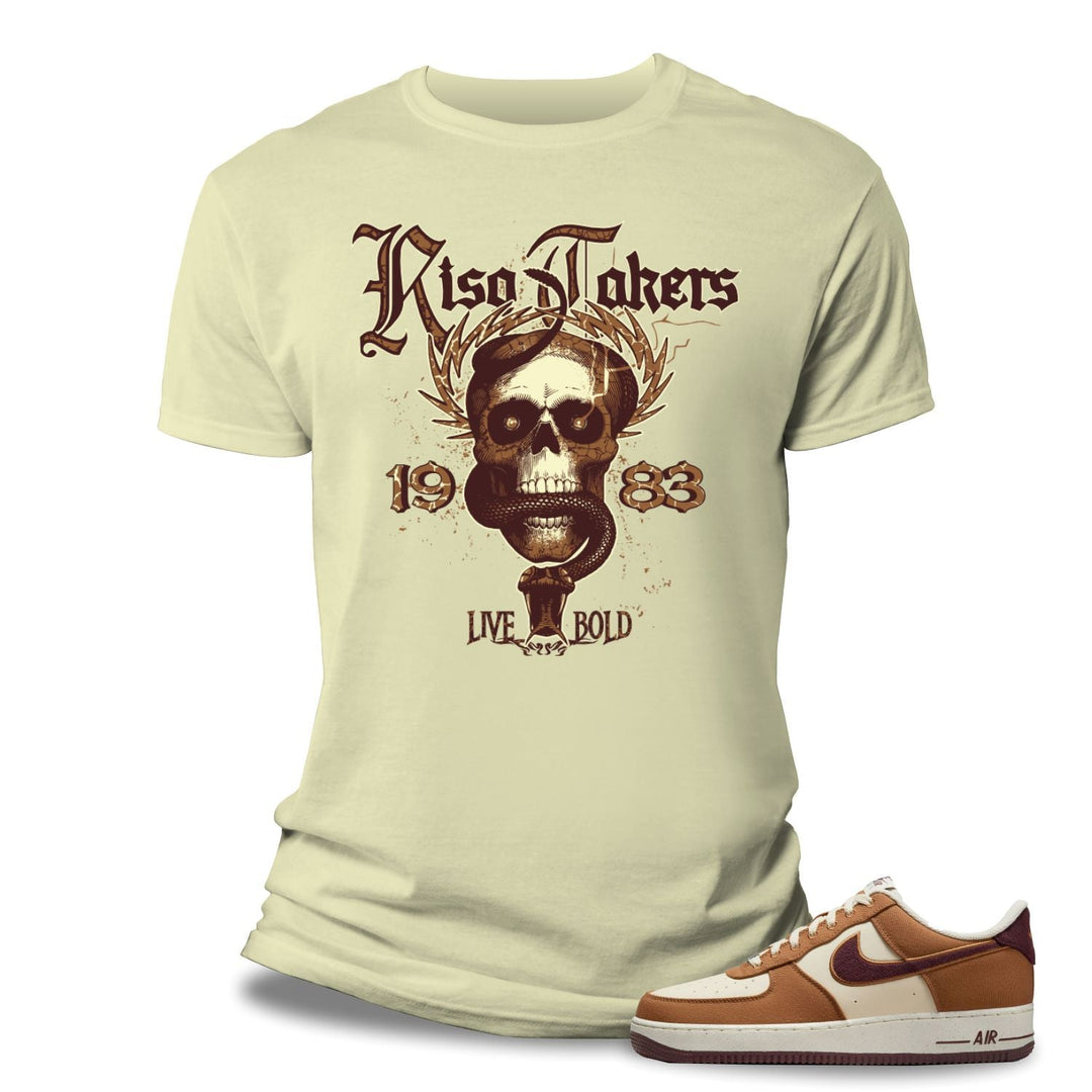 Risq Takers Live Bold Tee Nat outfit combo