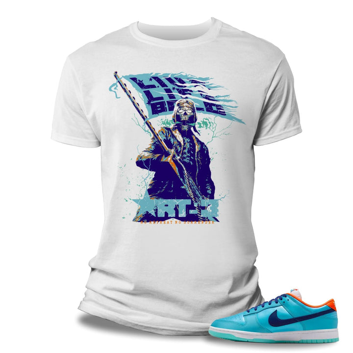 Risq Takers No Retreat Tee White/ Blue Combo