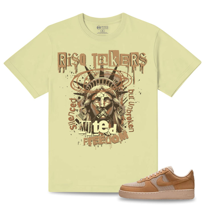 Risq Takers Muted Freedom Tee Natural Combo