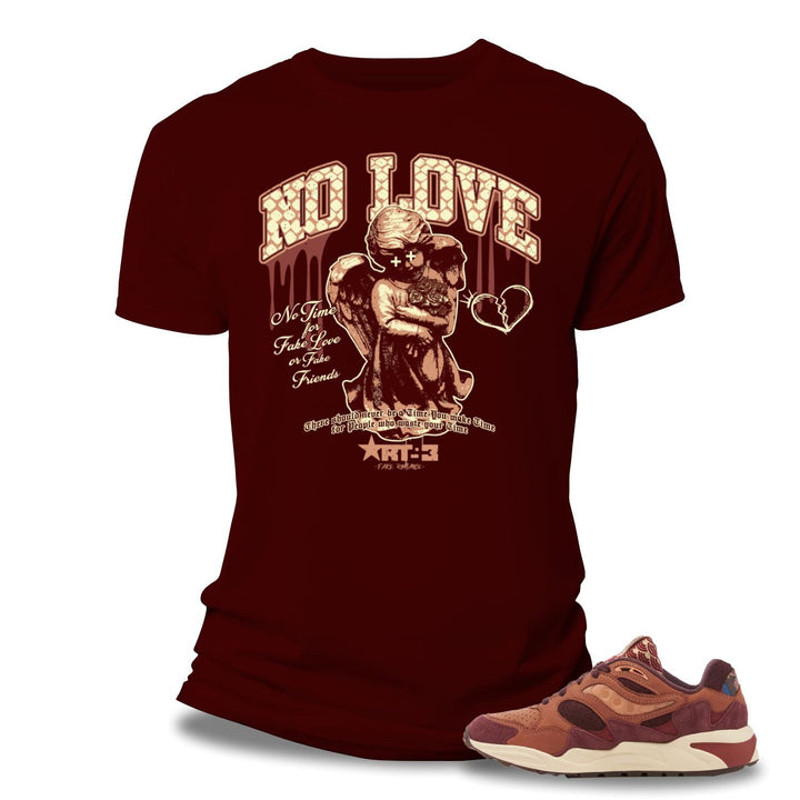 Risq Takers No Love Tee Burgundy Combo