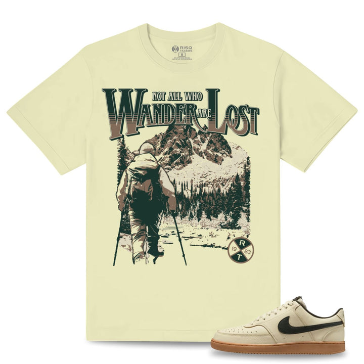 Risq Takers Wander Not Lost Tee Nat/Grn  Combo