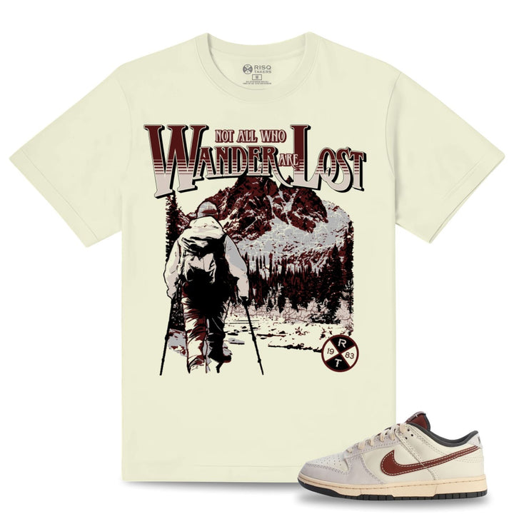 Risq Takers Wander Not Lost Tee Nat/Brn  Combo