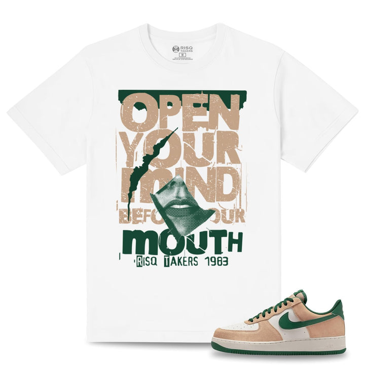 Risq Takers Open Your Mind Tshirt Grn/Nat Combo