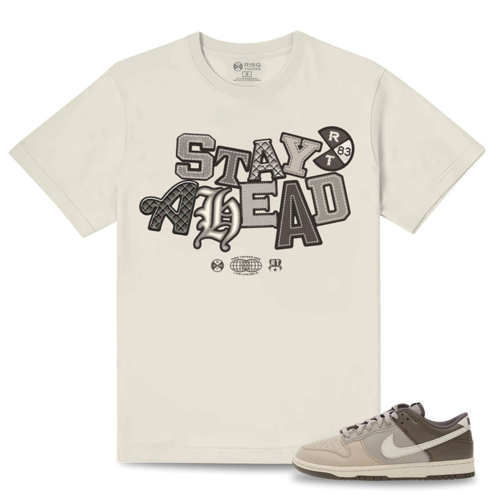 Risq Takers Stay Ahead Tee Off White with Light Brown Combo