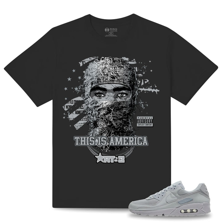Risq Takers This Is America Tee Dark. Gray  Combo