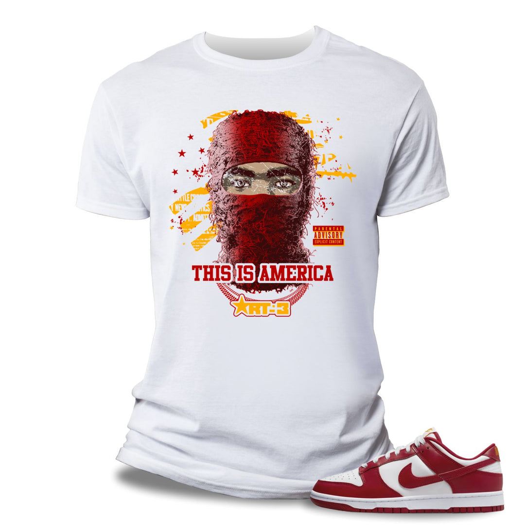 Risq Takers This Is America Tee White / Red