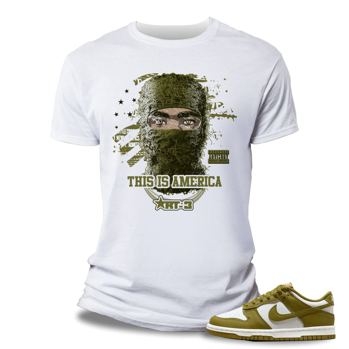 Risq Takers This America Tee White / Olive Combo