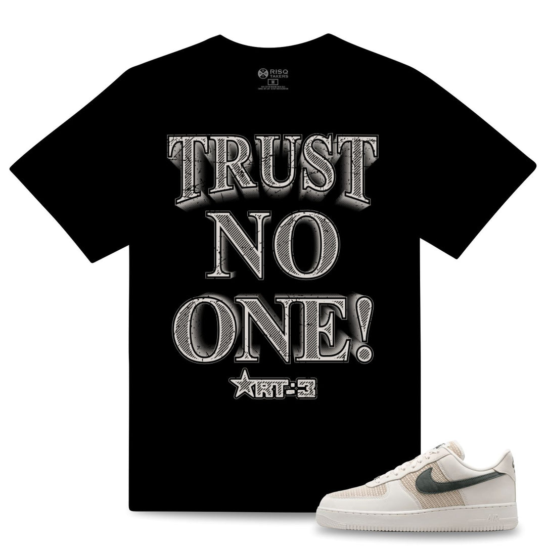 Risq Takers Trust No One! Tee Black With Gray