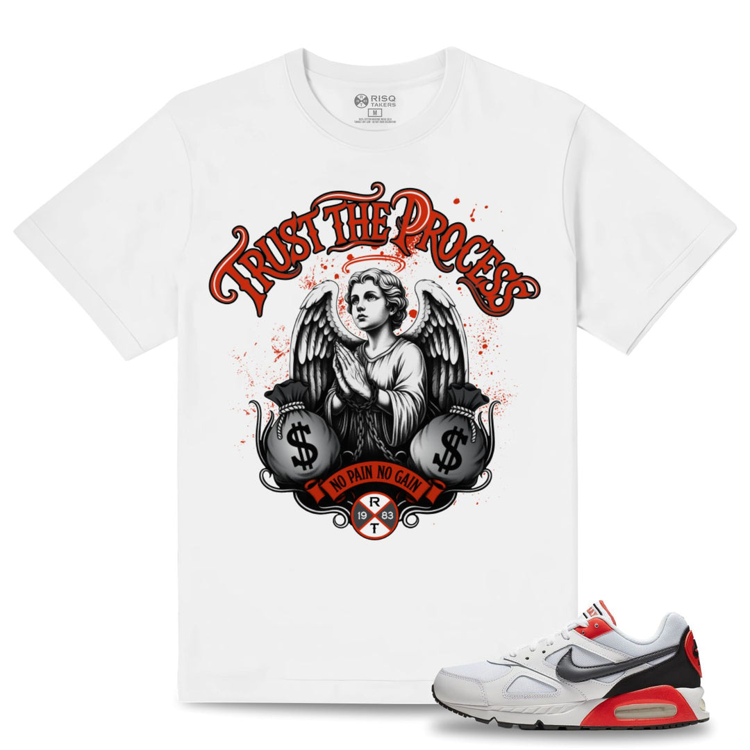 Risq Takers Trust The Process Tee White With Red