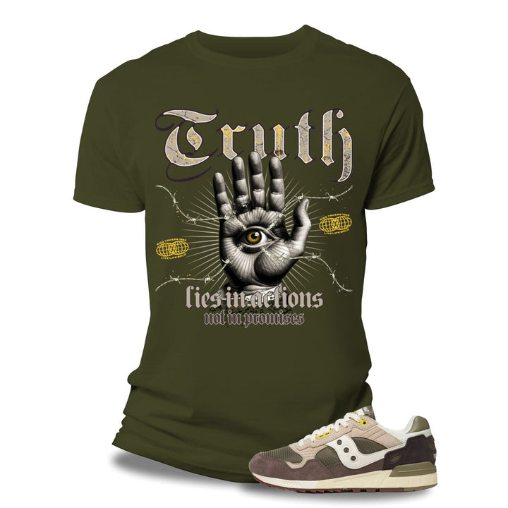 Risq Takers Truth Lies Tee Olive Combo