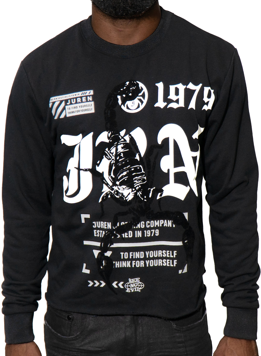 1979 Scorpion Black Crop Crewneck