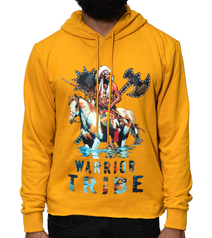 Warrior Tribe Rust Crop Hoodie