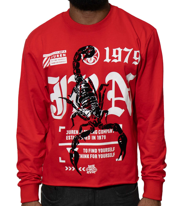 1979 Scorpion Red Crop Crewneck