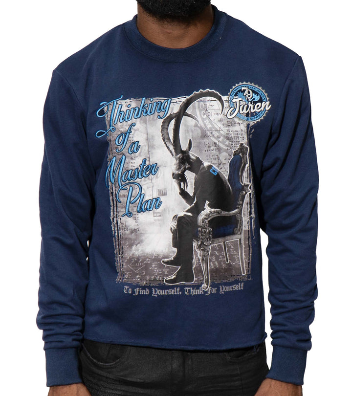 Thinking of a Masterplan Navy Crop Crewneck