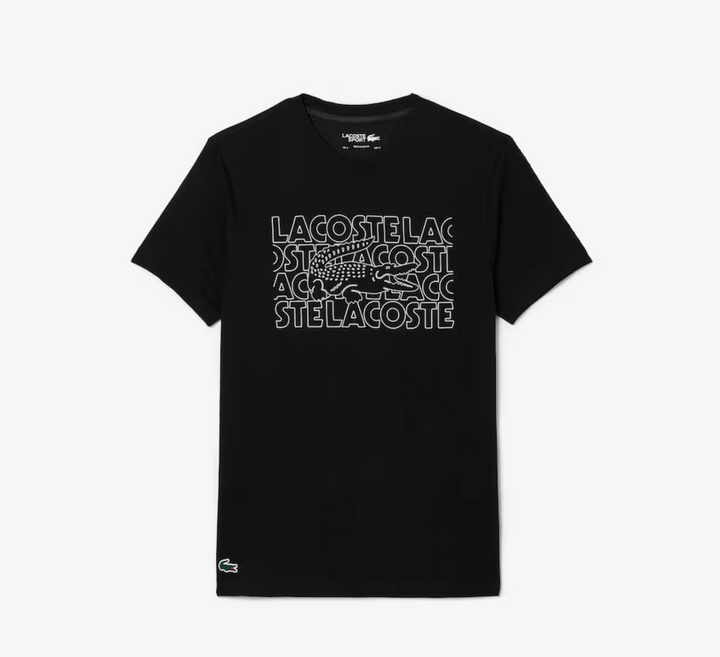 Lacoste Ultra-Dry Printed Sport T-shirt Black