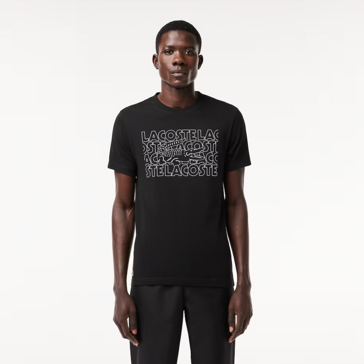 Lacoste Ultra-Dry Printed Sport T-shirt Black