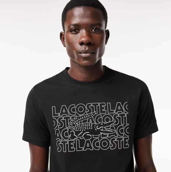 Lacoste Ultra-Dry Printed Sport T-shirt Black