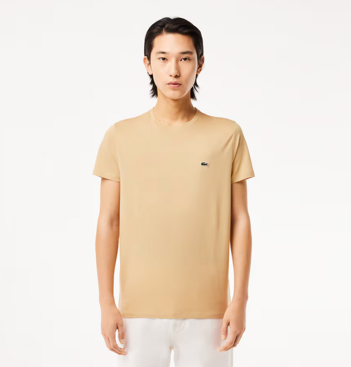 Lacoste Crew Neck Pima Cotton Jersey T-shirt Khaki