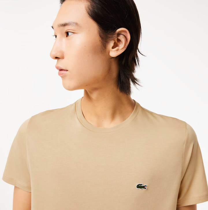 Lacoste Crew Neck Pima Cotton Jersey T-shirt Khaki