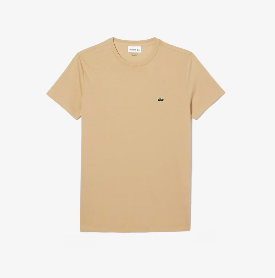 Lacoste Crew Neck Pima Cotton Jersey T-shirt Khaki