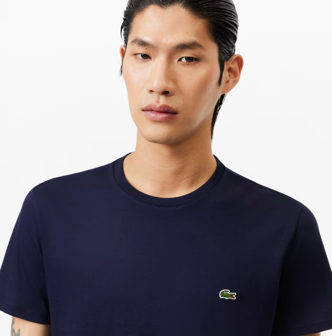 Lacoste Crew Neck Pima Cotton Jersey T-shirt  Navy