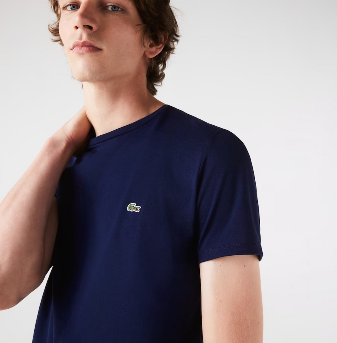 Lacoste Crew Neck Pima Cotton Jersey T-shirt  Navy