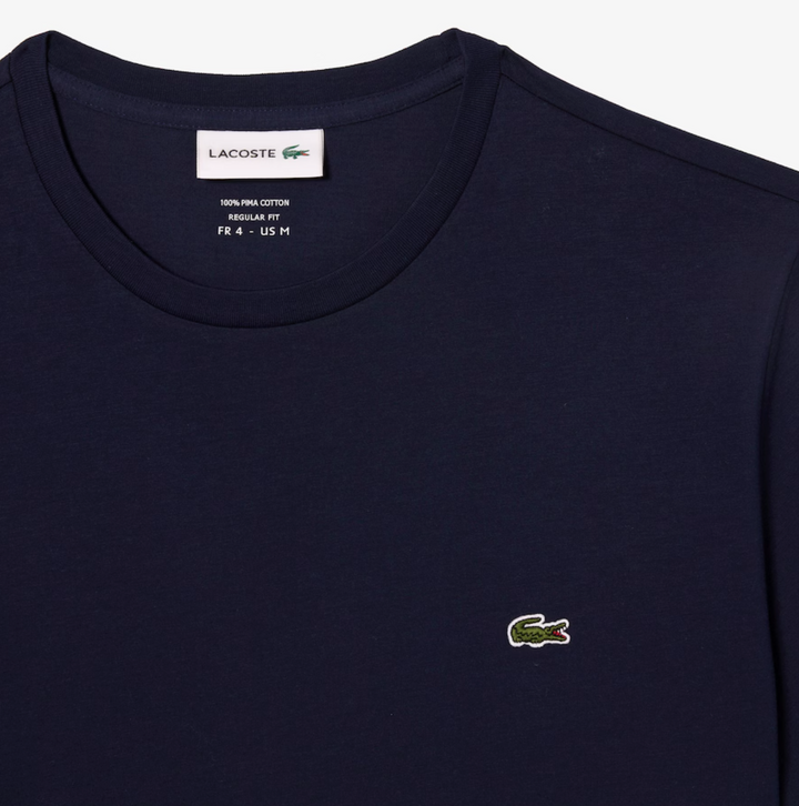 Lacoste Crew Neck Pima Cotton Jersey T-shirt  Navy