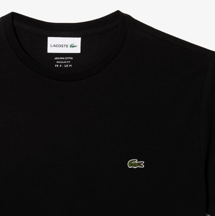 Lacoste Crew Neck Pima Cotton Jersey T-shirt Black