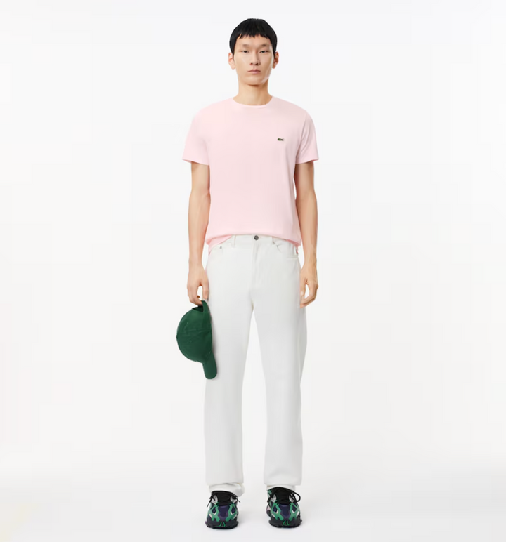 Lacoste Crew Neck Pima Cotton Jersey T-shirt Light Pink