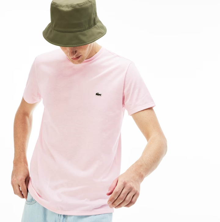 Lacoste Crew Neck Pima Cotton Jersey T-shirt Light Pink