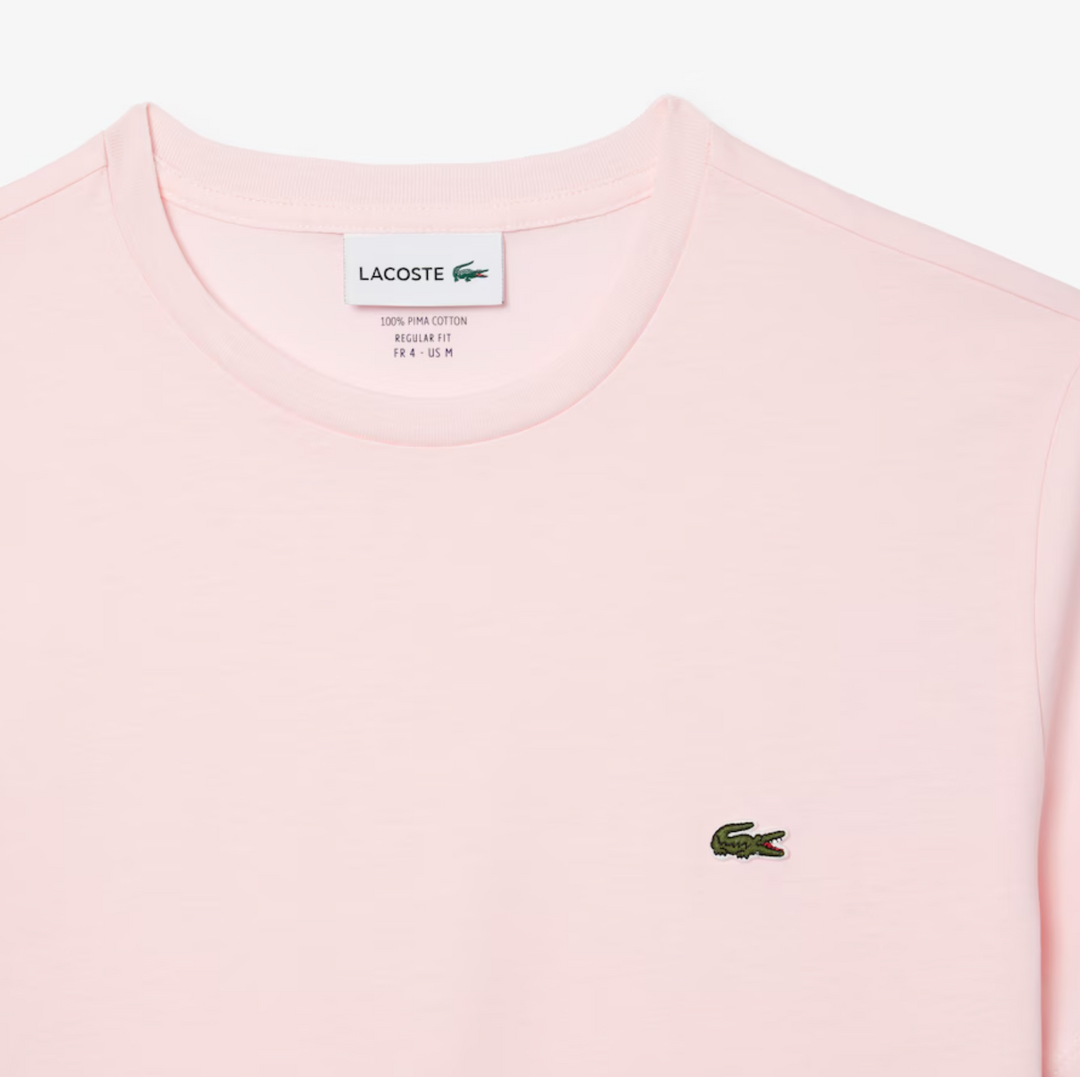 Lacoste Crew Neck Pima Cotton Jersey T-shirt Light Pink